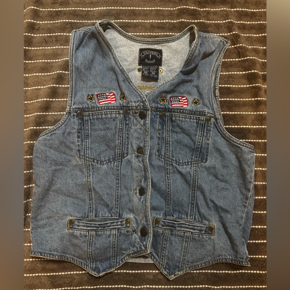 90s Y2K 2000s 100% Cotton USA Vest